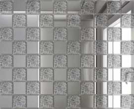 Мозаика С50Х50 Мозаика зеркальная Серебро+Хрусталь 25х25/300x300 от ДСТ