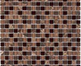 Мозаика PIX738 Мозаика из мрамора и стекла 15x15 300х300x4 от Pixmosaic
