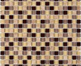 Мозаика PIX724 Мозаика из мрамора и стекла 15x15 300х300x4 от Pixmosaic