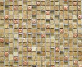 Мозаика ASS 12 Камень и стекло 30.1x30.1 (чип 1.5x1.5) от TonoMosaic