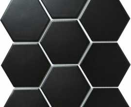 Мозаика Hexagon big Black Matt (SBH4810) 25.6х29.5 от StarMosaic