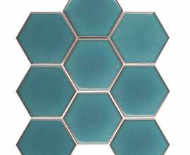 Мозаика JJFQ80071 Hexagon big Green Glossy 25.6х29.5х6 от StarMosaic
