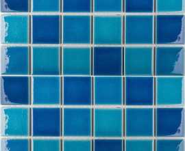 Мозаика LWWB84555 Crackle Blue Mixed Glossy 4.8x4.8 30.6х30.6х6 от StarMosaic