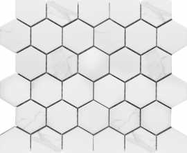 Мозаика PMMT83017 Hexagon small Carrara Matt 26.5х27.8 от StarMosaic