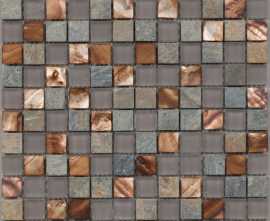 Мозаика DAO-69 стекло+камень 2.3х2.3 30х30 от DAO