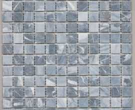 Мозаика DAO-538-23-4 Silver Grey мрамор 2.3х2.3 30х30 от DAO