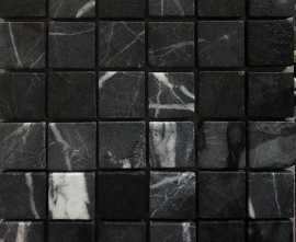 Мозаика МЧ-с6-48 мрамор черный 4.8х4.8 30х30 от Геомозаика