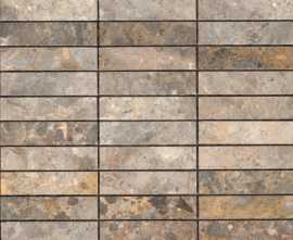 Мозаика LgP 23X98, натуральный мрамор (светло-серый) сетка 30х30 от Натуральный камень