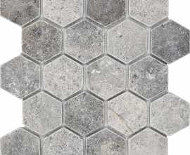 Мозаика Hexagon VLg Tumbled 64X74 305X305X8 от Натуральный камень