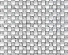 Мозаика № 2032 шахматка мелаллик серебро-платина (1.5x1.5) 30x30 от Роскошная мозаика
