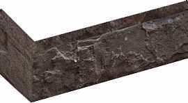 Искусственный камень 161317У Бельгия темно-коричневый угловой 125x217x68x15x20 от Bergstone