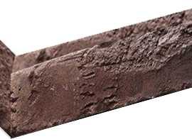 Искусственный камень 161313У Бельгия бордовый угловой 125x217x68x15x20 от Bergstone