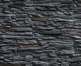 Искусственный камень 160119 Скалистый берег черный пепел 192(294;386)x99x30 от Bergstone