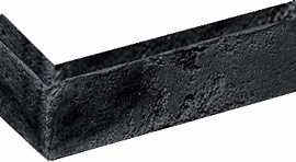 Искусственный камень 162419У Флоренция черный пепел угловой 100x218х70x17-20 от Bergstone